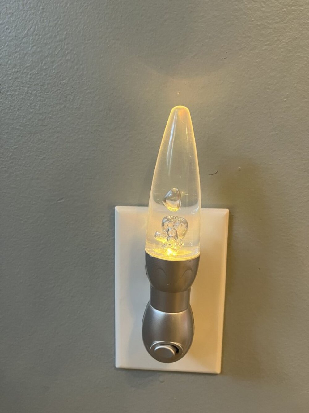 Lava Lamp Plug-In LED Night Light With Color-Changing Glow & Bubble Design 6 Inc